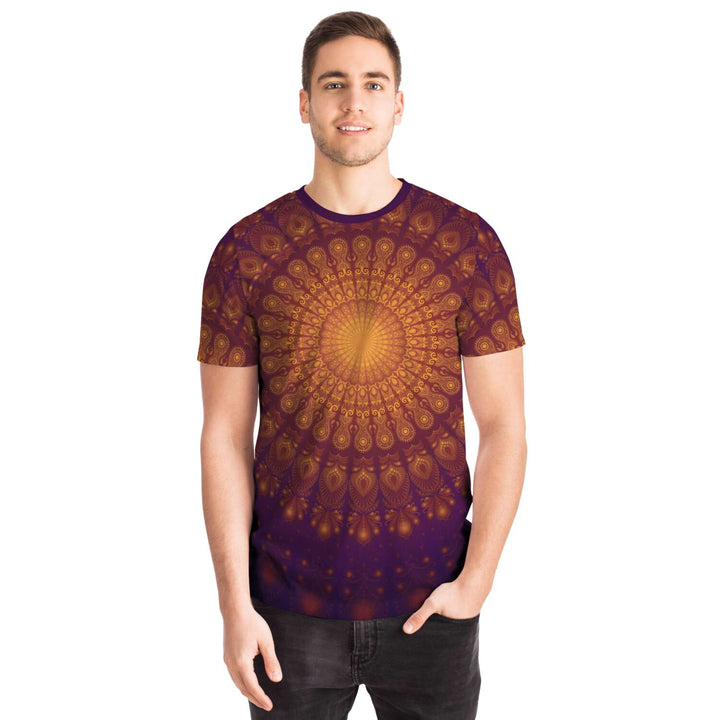 Peacock Feahter Mandala - Moon | Unisex T-Shirt | Mandalazed