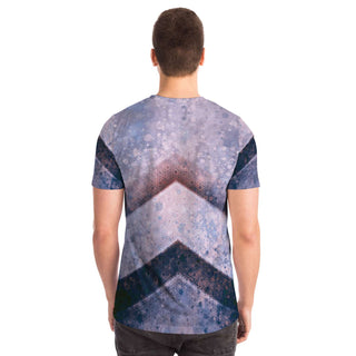 Hexagons and Paint Blobs - Purple | Unisex T-Shirt | Mandalazed