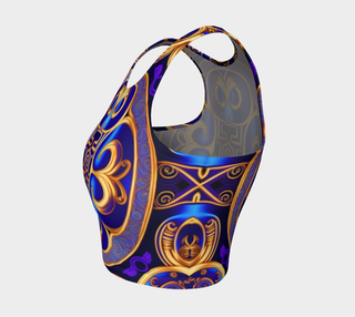 GOLD AND BLUE EMBLEM CROP TOP | ACIDMATH GUY