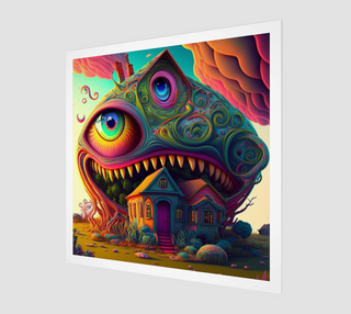 HOUSE EATER ART PRINT | ACIDMATH AI