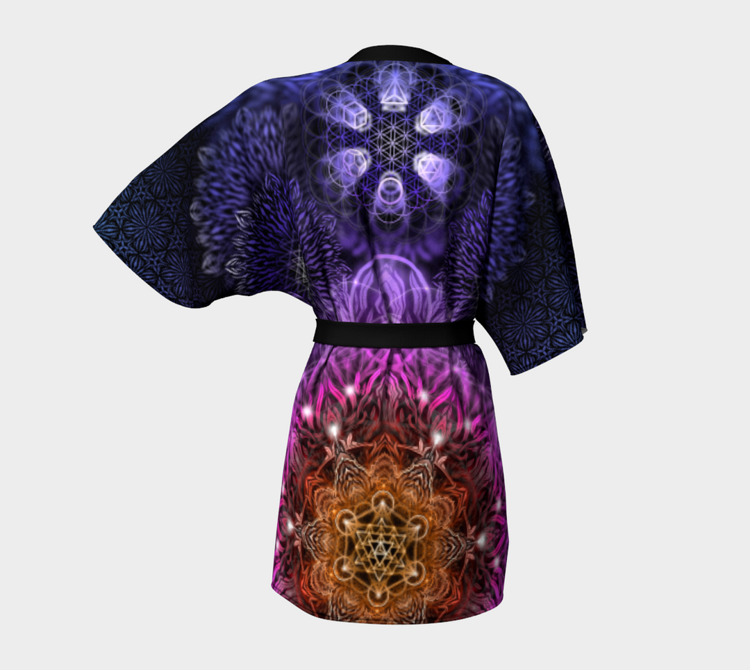 Geometric Purple | Kimono Robe | Yantrart Design