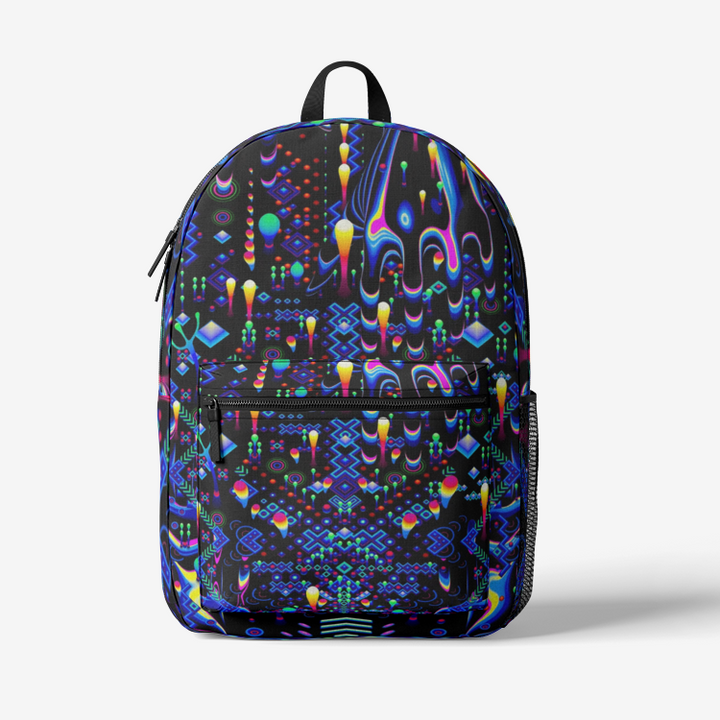 MYSTIC MOVE Retro Colorful Print Trendy Backpack | TAS Visuals