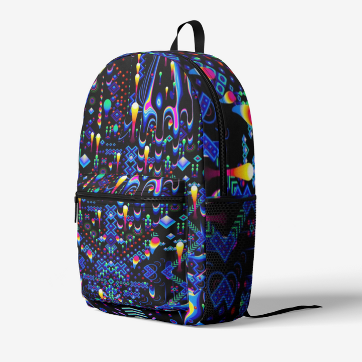 MYSTIC MOVE Retro Colorful Print Trendy Backpack | TAS Visuals