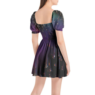 Acid Rain | Puff Sleeve Short Dress | Austin Blake