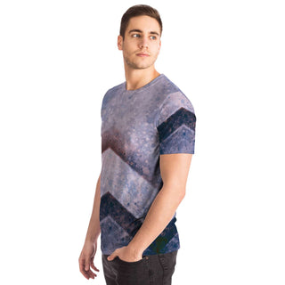 Hexagons and Paint Blobs - Purple | Unisex T-Shirt | Mandalazed