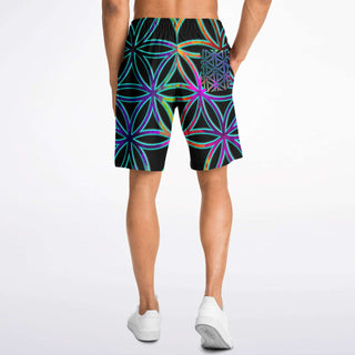 FLOWER OF LIFE | MENS LONG FASHION SHORTS | IMRAN