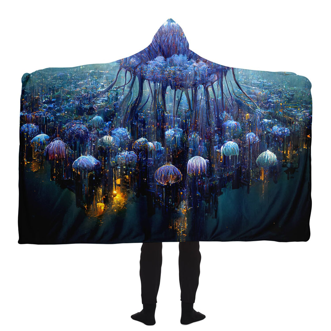 Jellypunk City Hooded Blanket | Michael Garfield