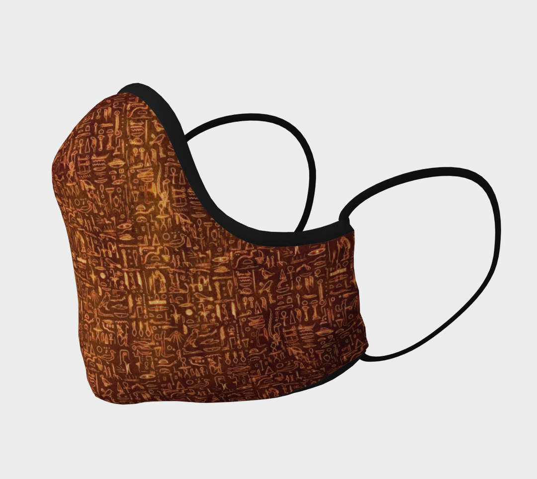 Egyptian Glyphs - Burnt | Face Mask | Yantrart Design