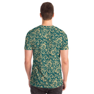 Oriental Floral Pattern - Emerald | Unisex T-Shirt | Mandalazed