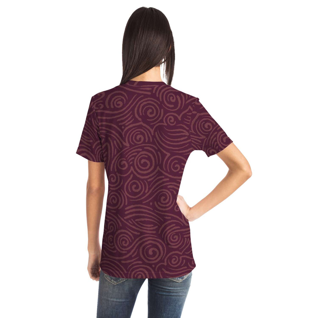 Waves and Spirals - Red | Unisex T-Shirt | Mandalazed