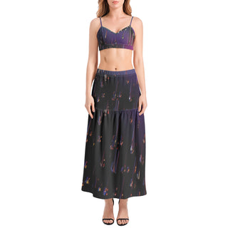 Acid Rain | Bralette Top and Slit Skirt Set | Austin Blake