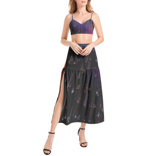 Acid Rain | Bralette Top and Slit Skirt Set | Austin Blake