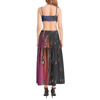 Acid Rain | Bralette Top and Slit Skirt Set | Austin Blake