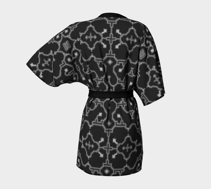 Shipibo Conibo - Black | Kimono Robe | Mandalazed