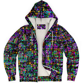 GLITCH Microfleece Ziphoodie | Art Design Works