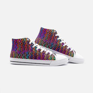 Rainbow Healing | Unisex High Top Canvas Shoes | Hakan Hisim