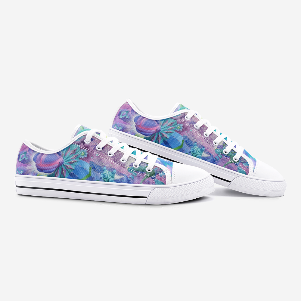 Wormhole Travelers | Unisex Low Top Canvas Shoes | Dylan Thomas Brooks