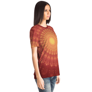 Peacock Feahter Mandala - Sun | Unisex T-Shirt | Mandalazed