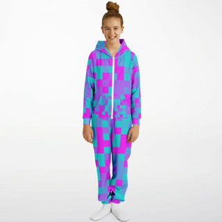 PURPLE GLITCH | Youth Onesie Jumpsuit | Hubert S
