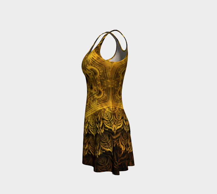 Golden Metatronic | Flare Dress | Yantrart Design