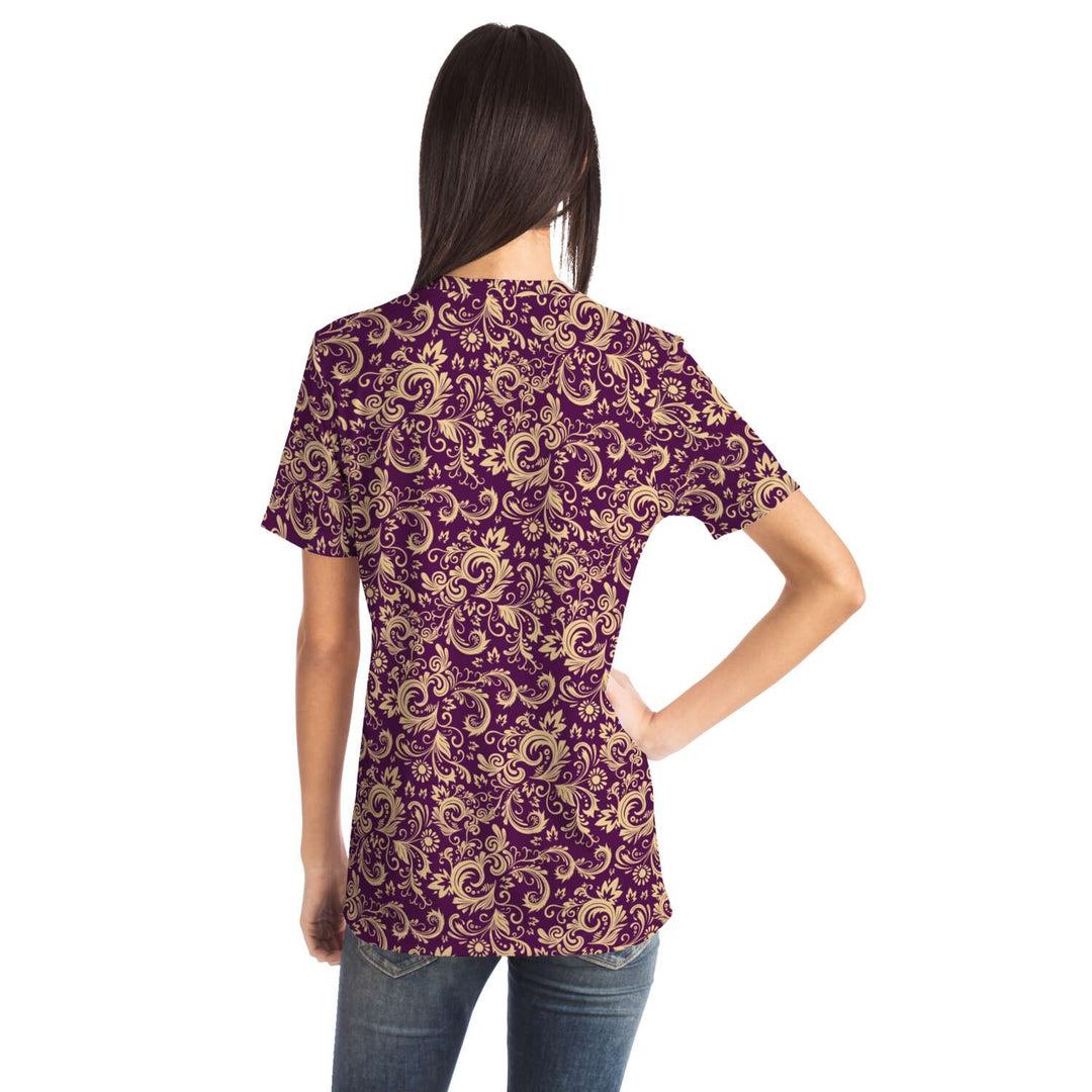 Oriental Floral Pattern - Amethyst | Unisex T-Shirt | Mandalazed