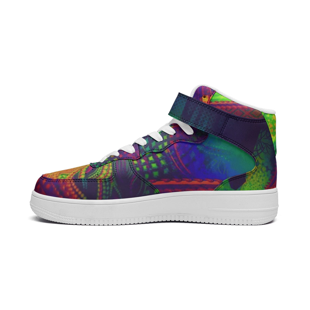 PADWAN Unisex high Top Leather Sneakers | SALVIA DROID