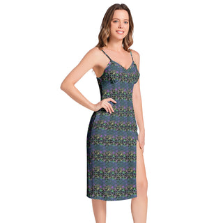 Flower Of Life | Imran | Split Thigh V-Neck Cami Dress