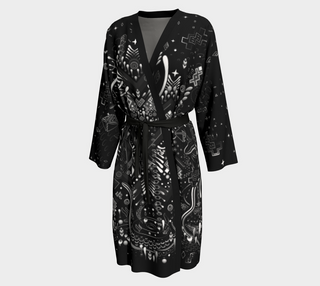 Jungle Monochrome Peignoir Kimono | TAS