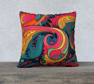 SUMMER VIBES 22" x 22" PILLOW CASE | ACIDMATH AI