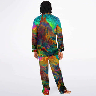 HIGH MOUNTAIN Men's Satin Pajamas | ACIDMATH AI