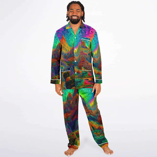 HIGH MOUNTAIN Men's Satin Pajamas | ACIDMATH AI