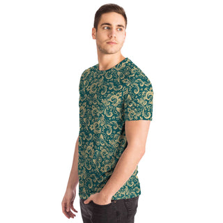 Oriental Floral Pattern - Emerald | Unisex T-Shirt | Mandalazed