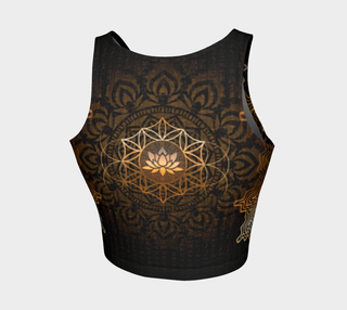 Nefertiti Lotus || Athletic crop top by Cosmic Shiva