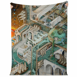 Fishing for Escher | Microfleece Blanket | James Fletcher