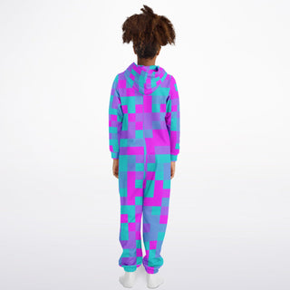 PURPLE GLITCH | Youth Onesie Jumpsuit | Hubert S
