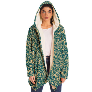 Oriental Floral Pattern - Emerald | Cloak | Mandalazed