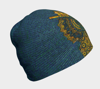 Geometric Gold Green | Beanie | Mil Et Une