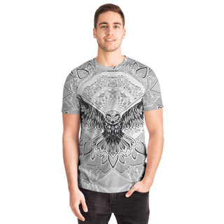 Flying Owl Spirit - Grey | Unisex T-Shirt | Mandalazed