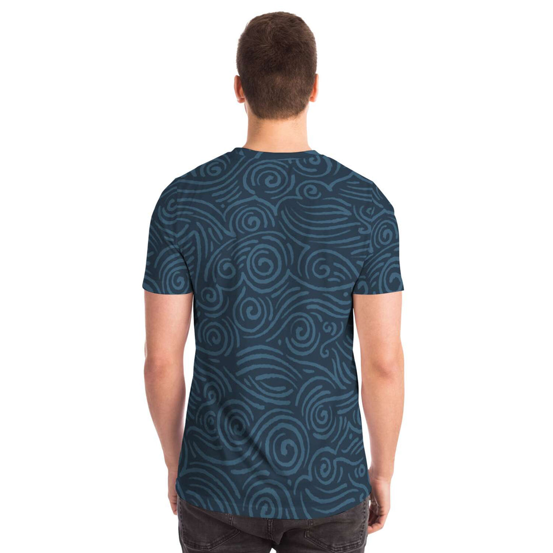 Waves and Spirals - Blue | Unisex T-Shirt | Mandalazed