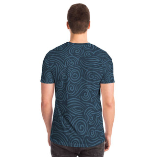 Waves and Spirals - Blue | Unisex T-Shirt | Mandalazed