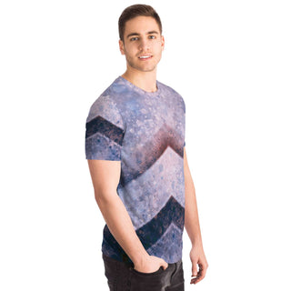 Hexagons and Paint Blobs - Purple | Unisex T-Shirt | Mandalazed