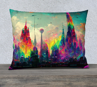 PSY CITY 26 x 20 PILLOW CASE | ACIDMATH GUY