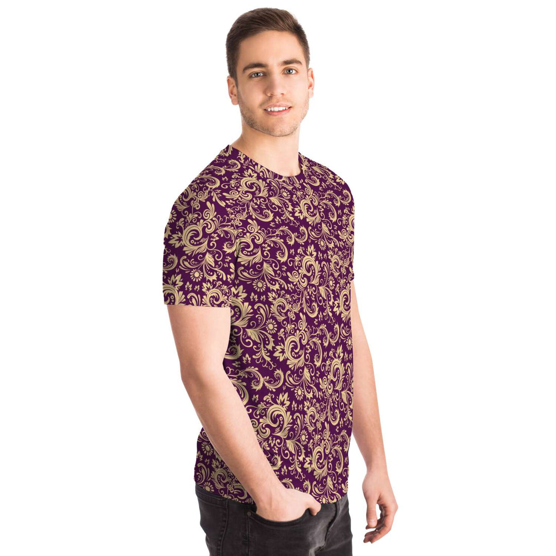 Oriental Floral Pattern - Amethyst | Unisex T-Shirt | Mandalazed