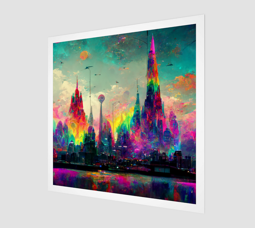 Psychedelic City Poster | Acidmath Guy