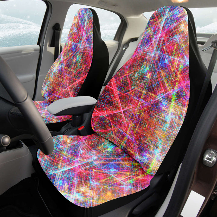 Red Matrix Rainbow | Seat Covers | Yantrart Design