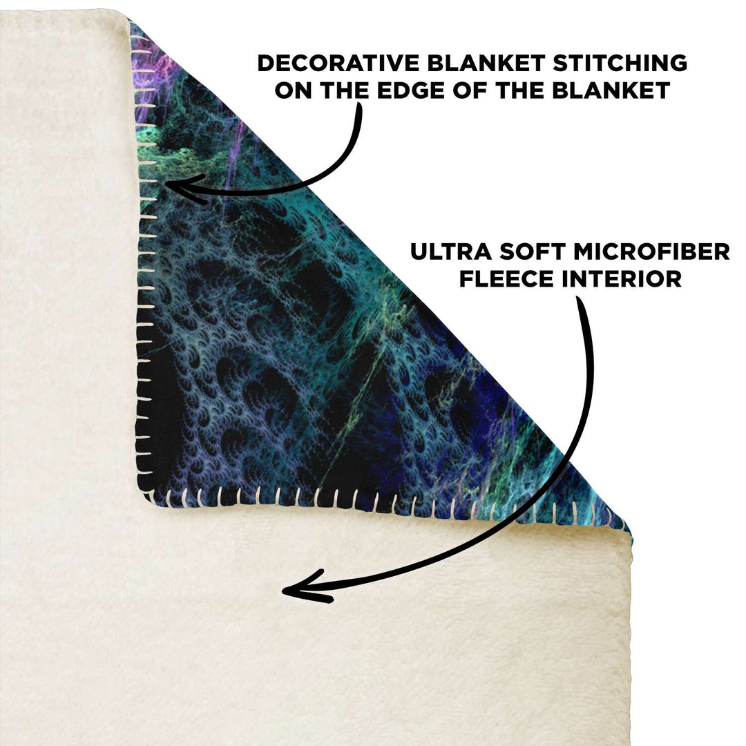 Fractal Fire | Microfleece Blanket | James Fletcher