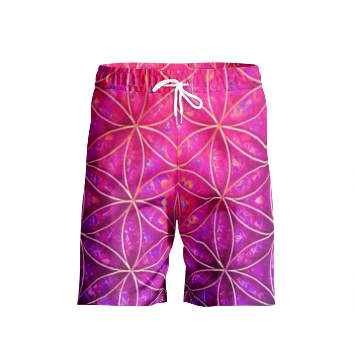 Cameron Gray | Flower Of Life | Men's All-over Print Beach Shorts