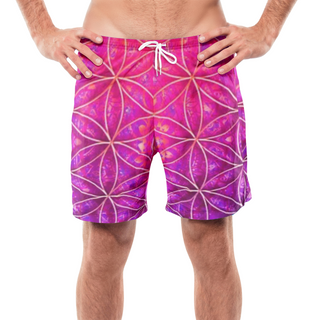Cameron Gray | Flower Of Life | Men's All-over Print Beach Shorts
