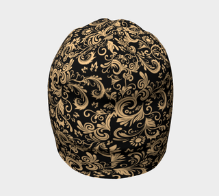 Oriental Floral Pattern - Onyx | Beanie | Mandalazed