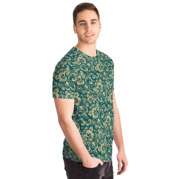 Oriental Floral Pattern - Emerald | Unisex T-Shirt | Mandalazed